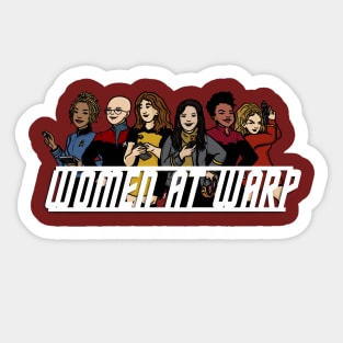 Women at Warp Crew Sticker